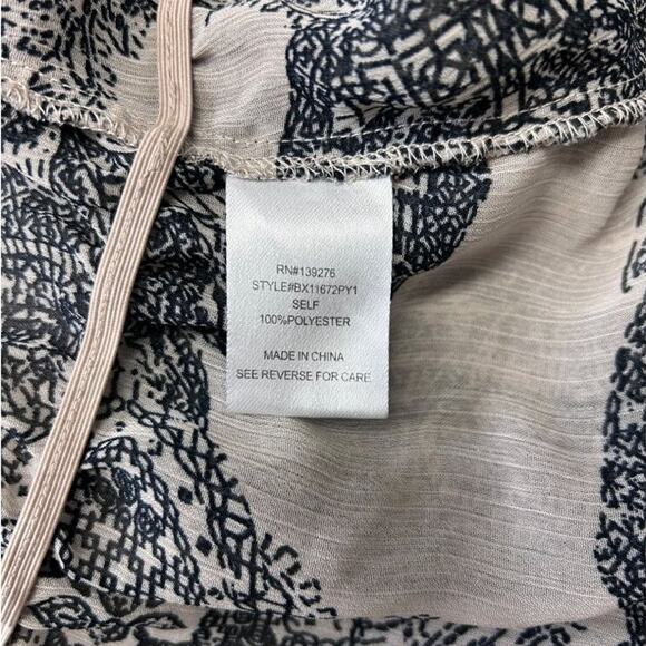 Black Rainn 2X Boho Chic Blouse With Lace Trim & Floral Print - Picture 5 of 8